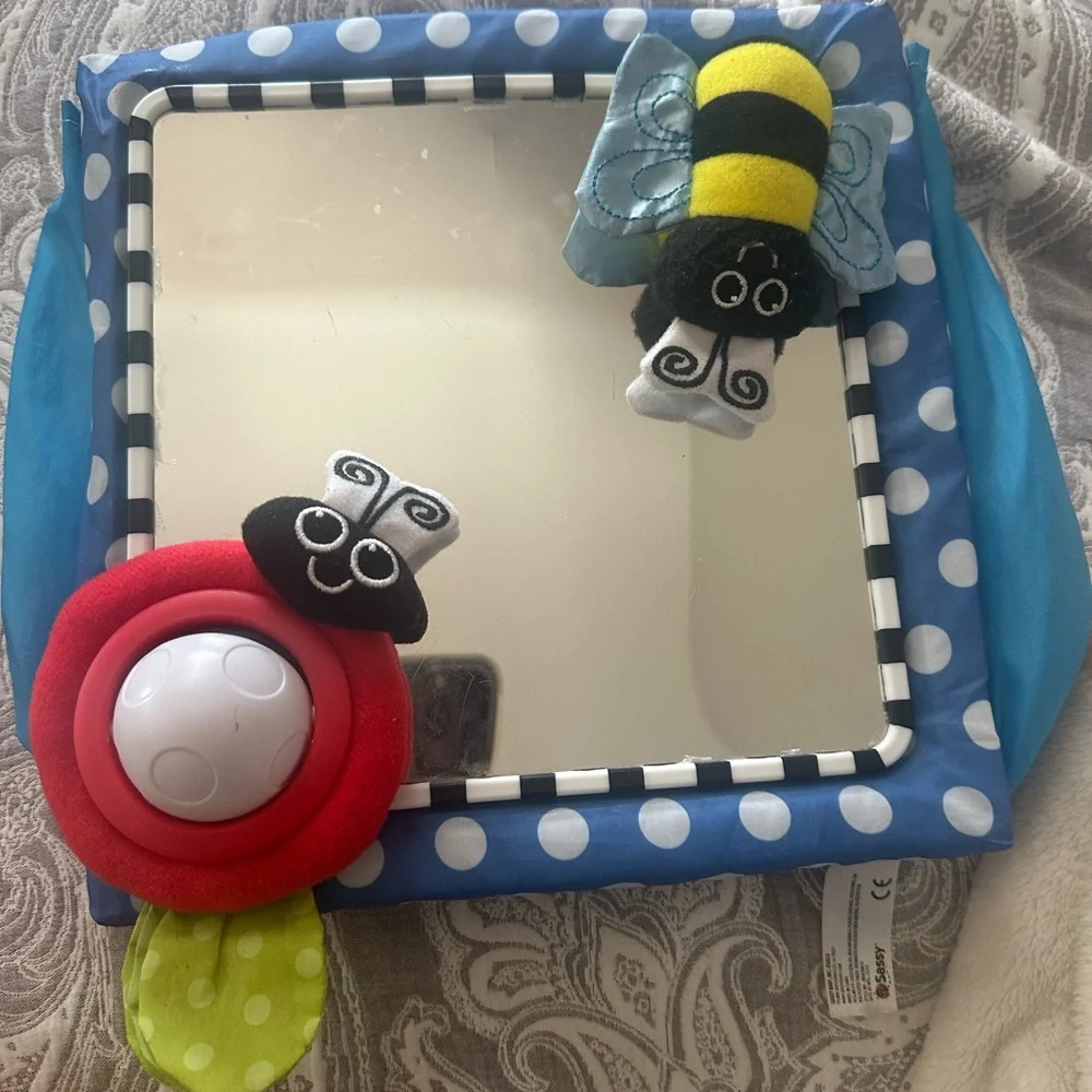 Sassy Tummy Time Floor Mirror, Developmental Baby Toy,